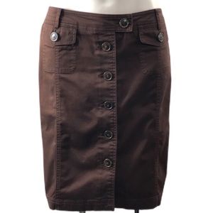 Jones New York Signature Button Front Pencil Skirt
